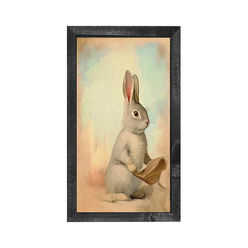 Pastel bunny posing-Vertical Frame