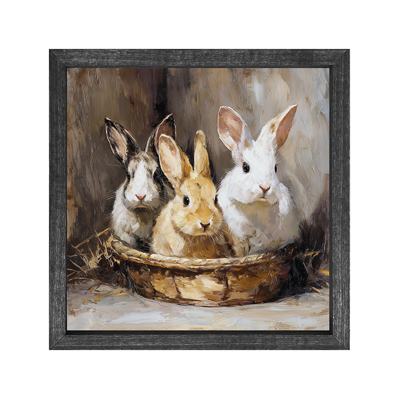 Easter Basket - Three Bunnies