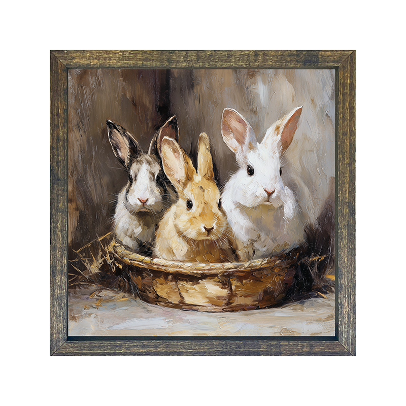 Easter Basket - Three Bunnies