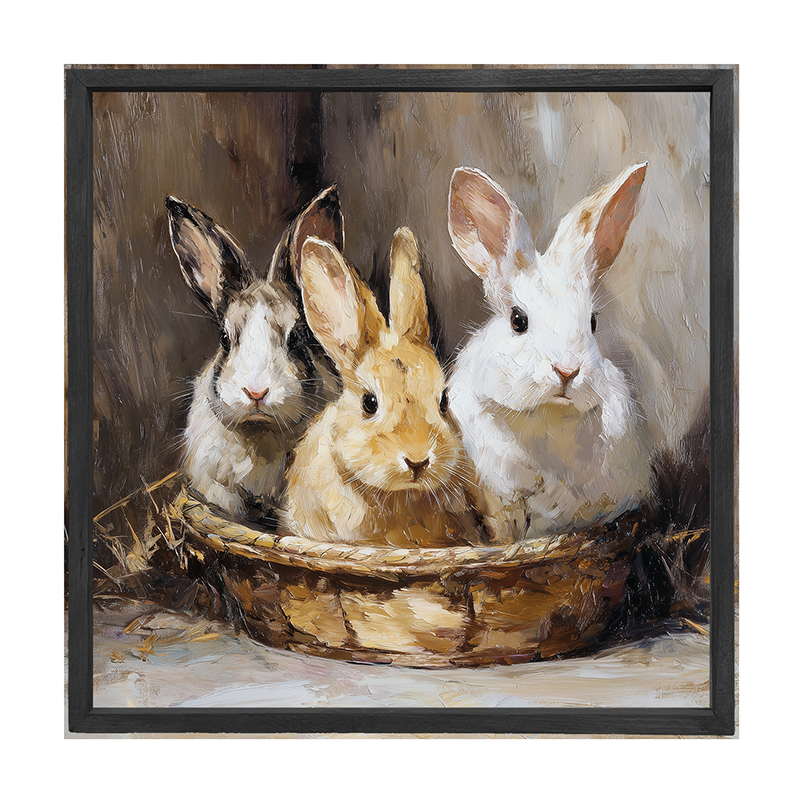 Easter Basket - Three Bunnies