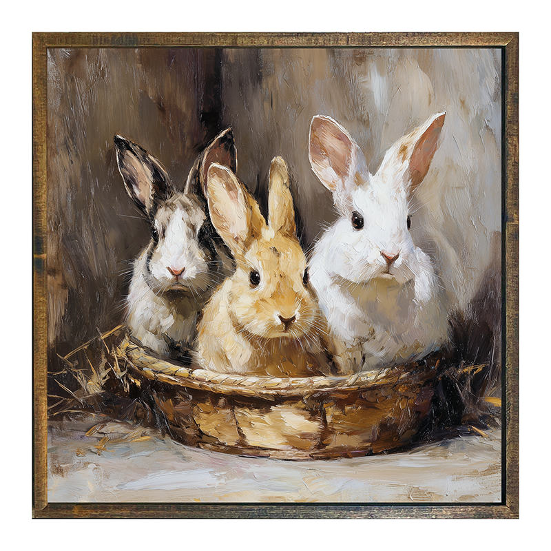 Easter Basket - Three Bunnies