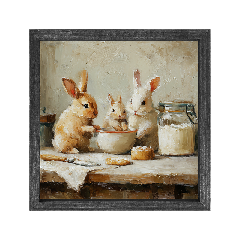 Bunnies Baking Together