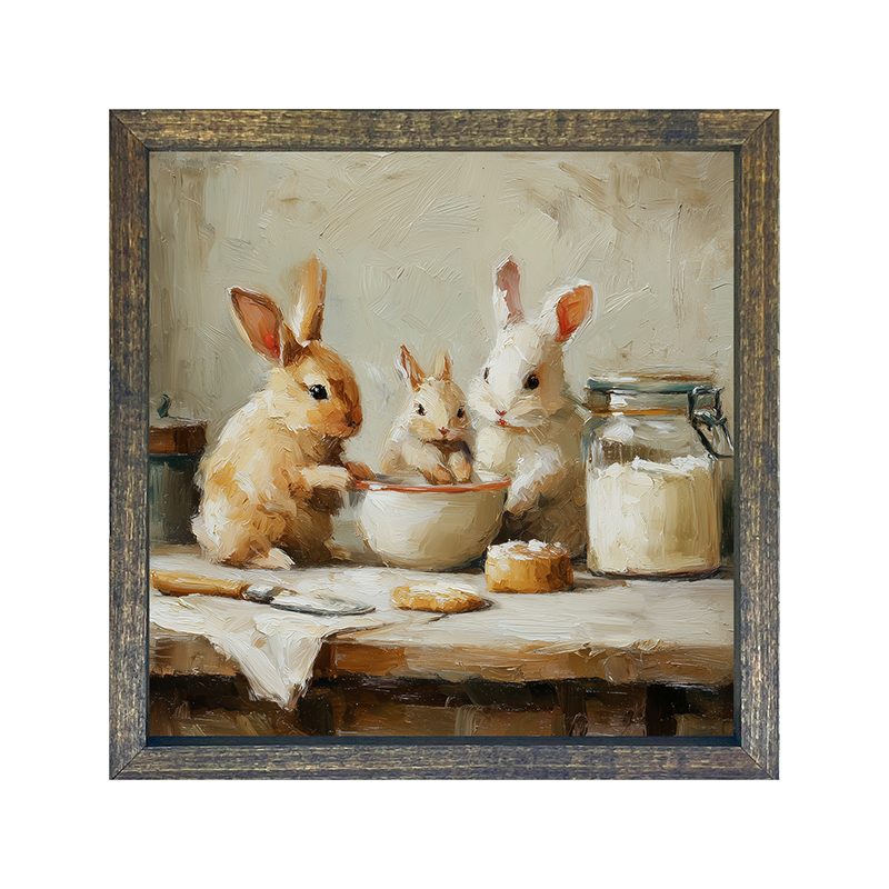 Bunnies Baking Together