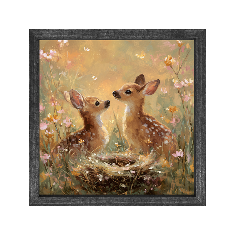 Baby Deer with Flowers