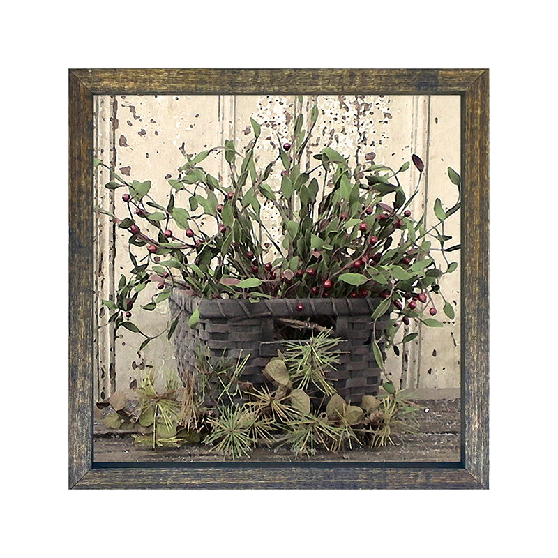 Pine and berries basket