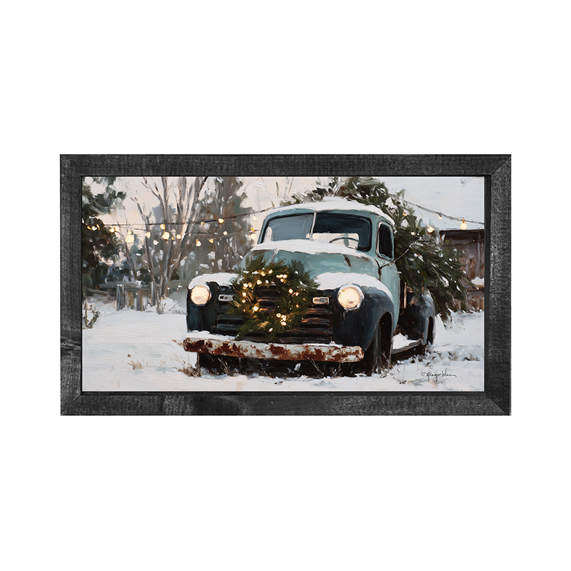 Farm Truck at Christmas Time - Horizontal Frame