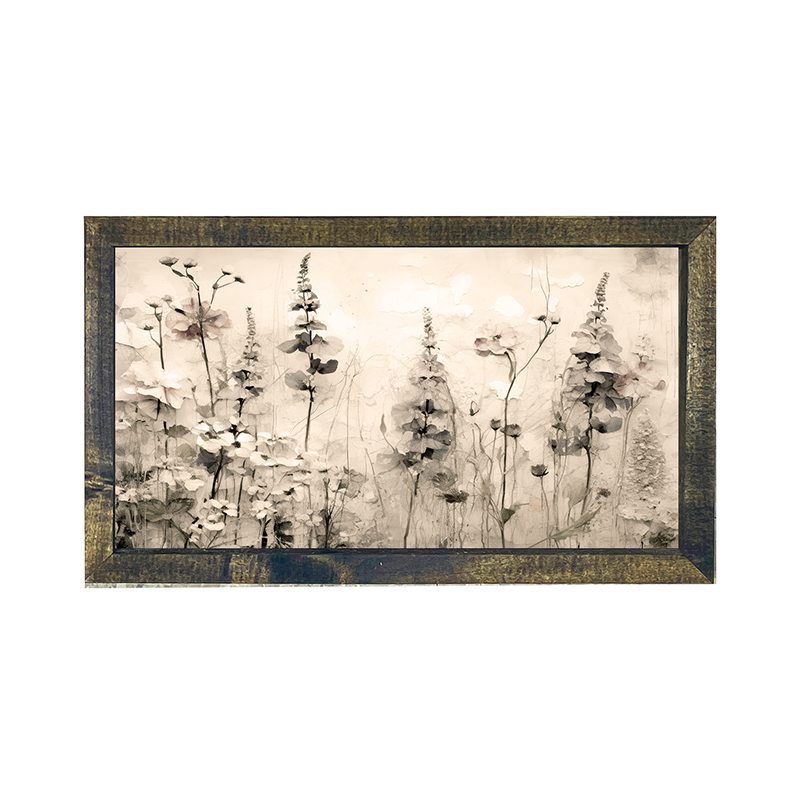 Monochrome flowers 1 - Horizontal Frame