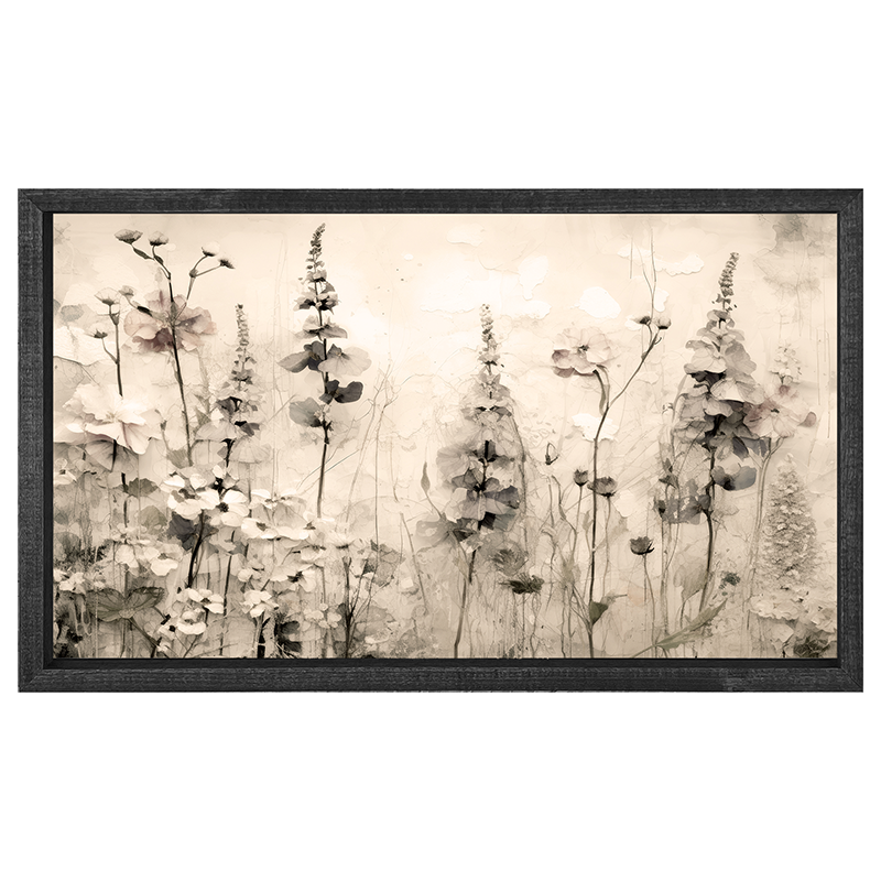 Monochrome flowers 1 - Horizontal Frame