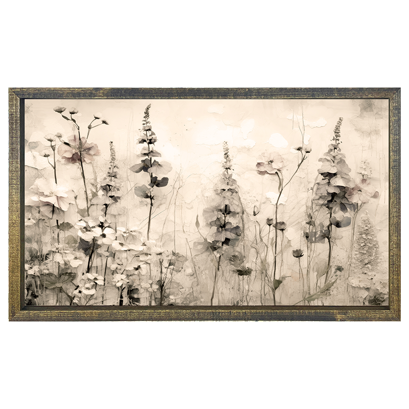 Monochrome flowers 1 - Horizontal Frame