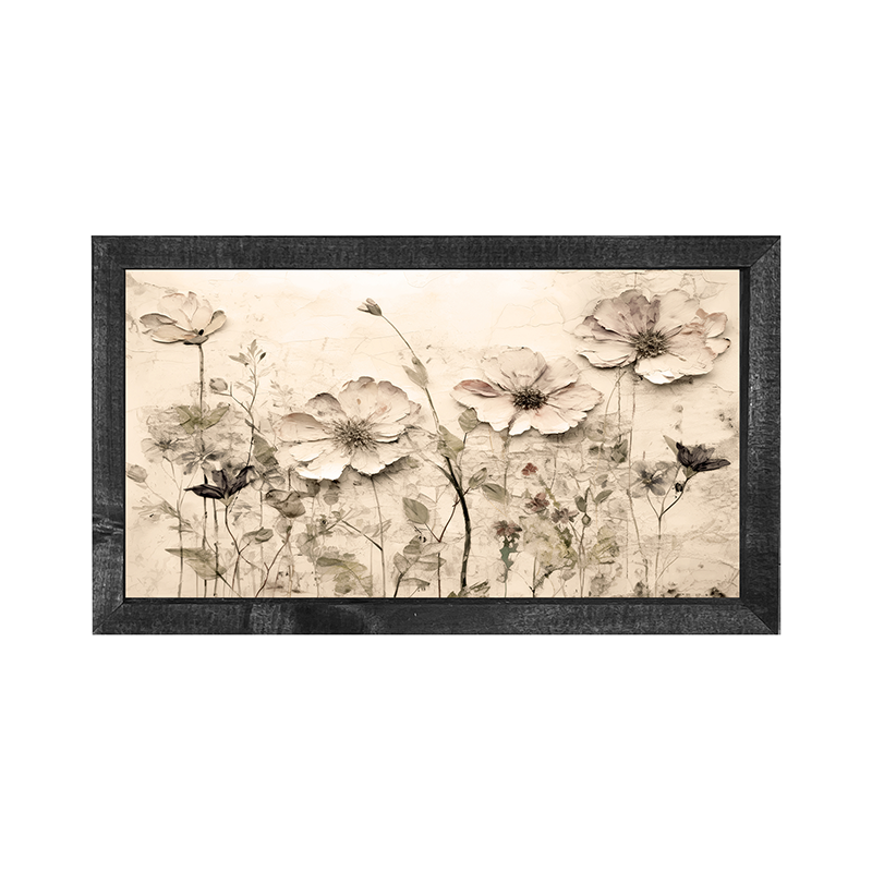 Monochrome flowers 2 - Horizontal Frame