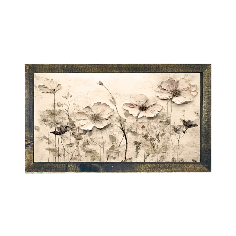 Monochrome flowers 2 - Horizontal Frame