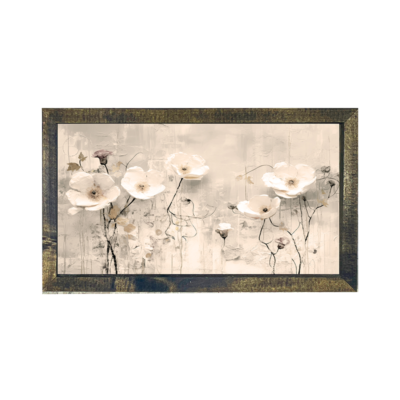 Monochrome flowers 3 - Horizontal Frame
