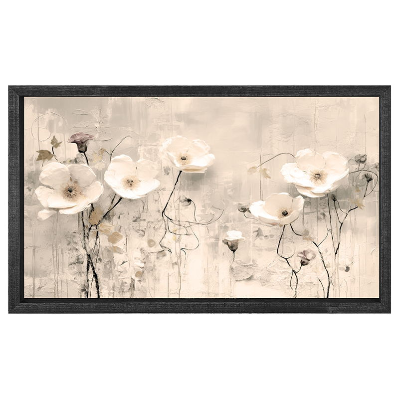 Monochrome flowers 3 - Horizontal Frame