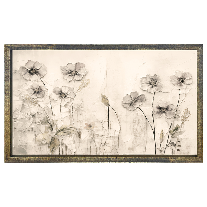 Monochrome flowers 4 - Horizontal Frame