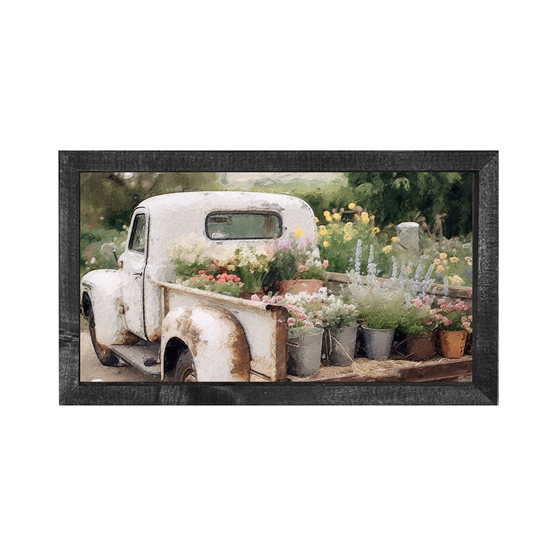 White Flower Truck - Horizontal Frame