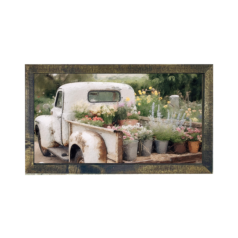 White Flower Truck - Horizontal Frame