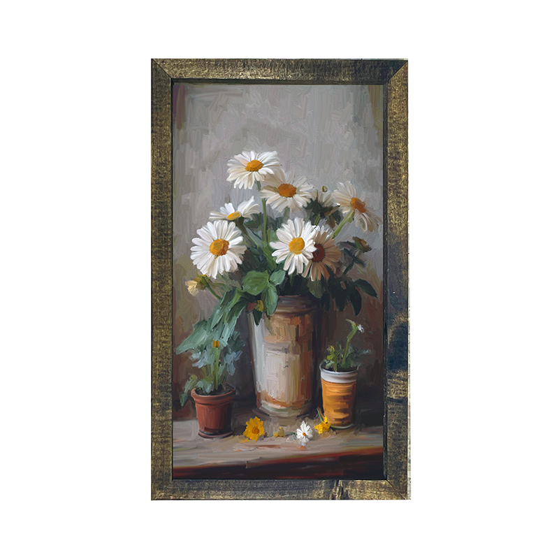 Rustic Daisies - Vertical Frame