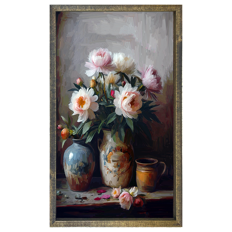 Rustic Flowers - Vertical Frame