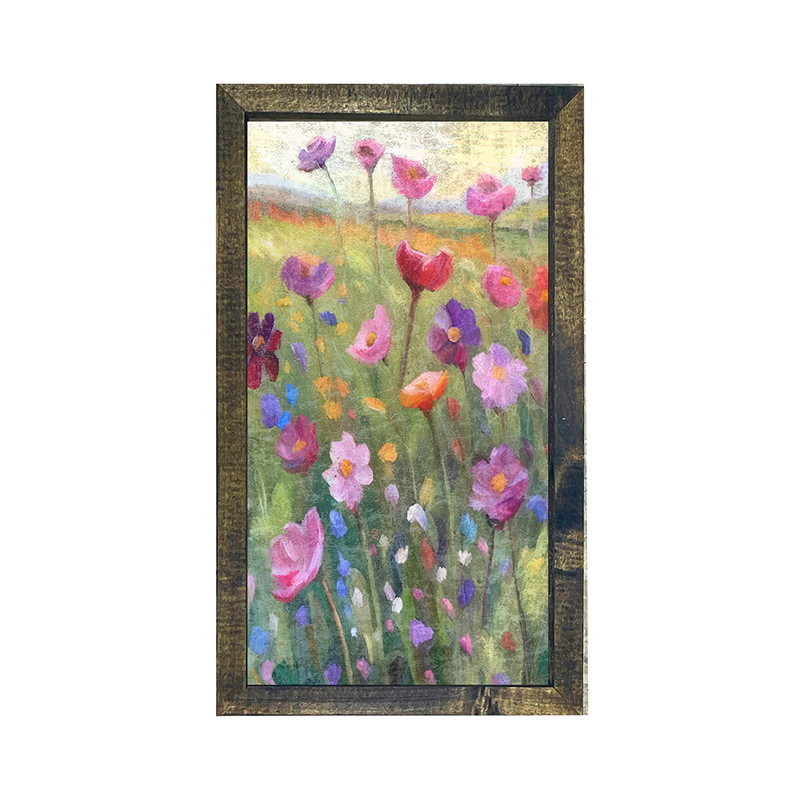 Pink Flowers - Vertical Frame