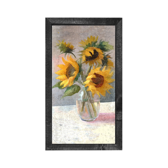 Glass Vase of Sunflowers - Vertical Frame