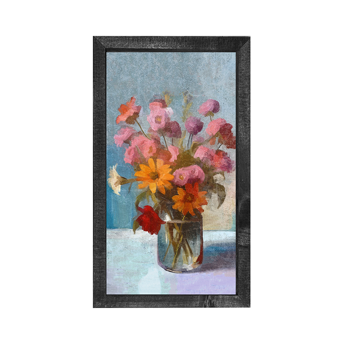 Glass Vase with flowers - Vertical Frame