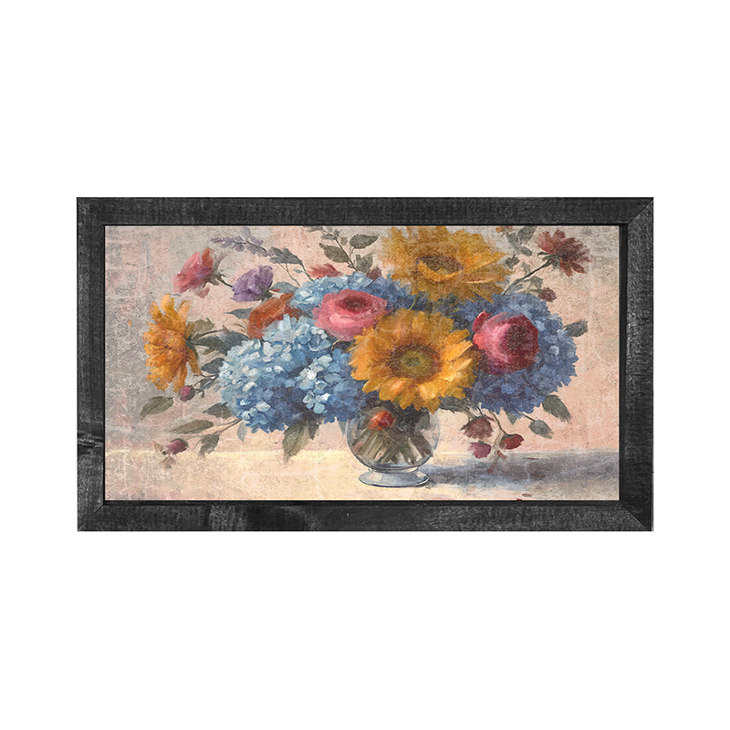 Glass Vase Overflowing with flowers - Horizontal Frame