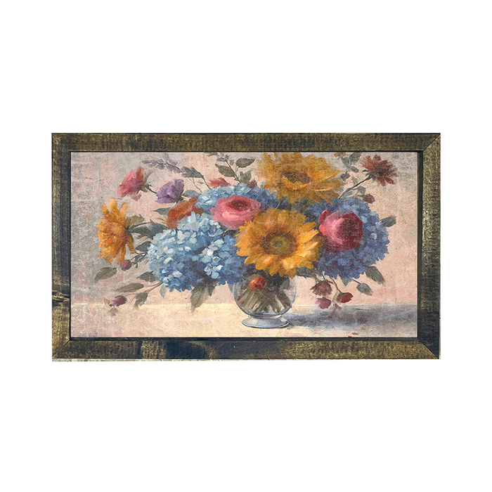 Glass Vase Overflowing with flowers - Horizontal Frame