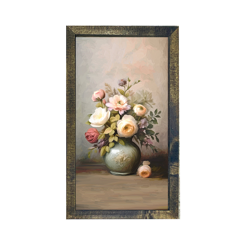 Mixed Flowers in Vase - Vertical Frame
