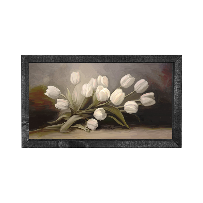 White Tulips - Horizontal Frame