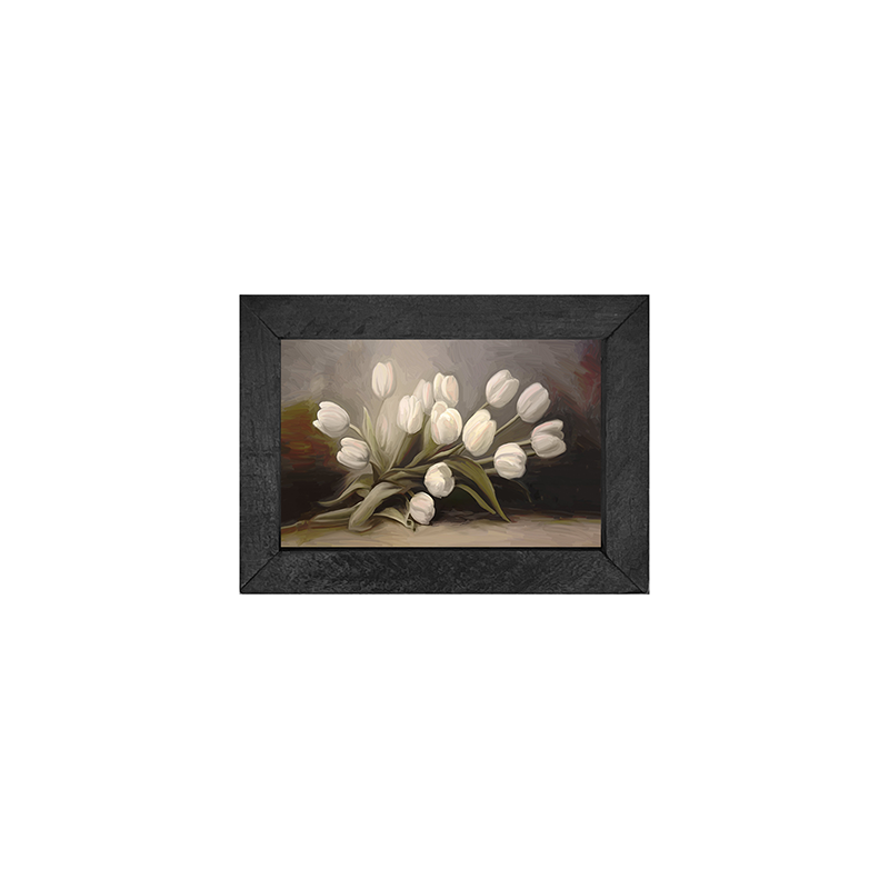 White Tulips - Horizontal Frame