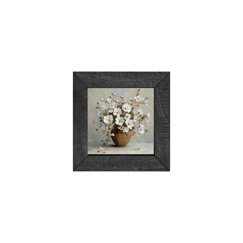 Copper Vase with White Floral Bouquet