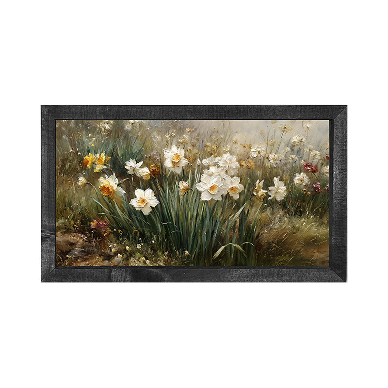 Patch of White Daffodils - Horizontal Frame