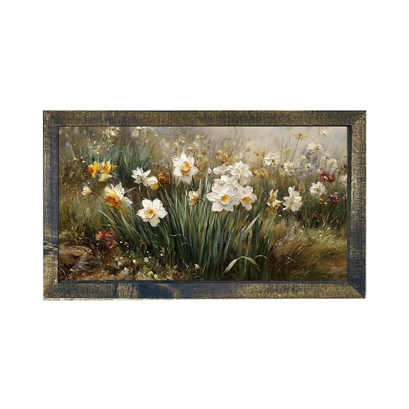 Patch of White Daffodils - Horizontal Frame