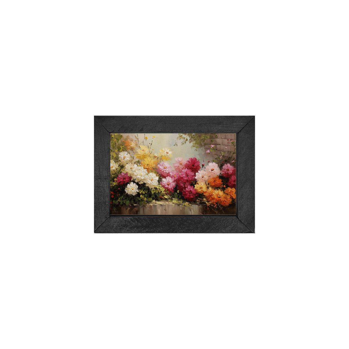 Garden Wall - Peonies - Horizontal Frame