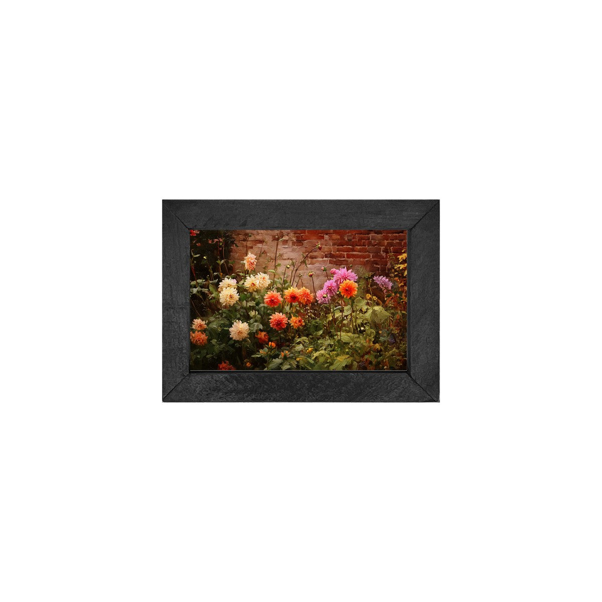 Garden Wall - Fall Mums - Horizontal Frame