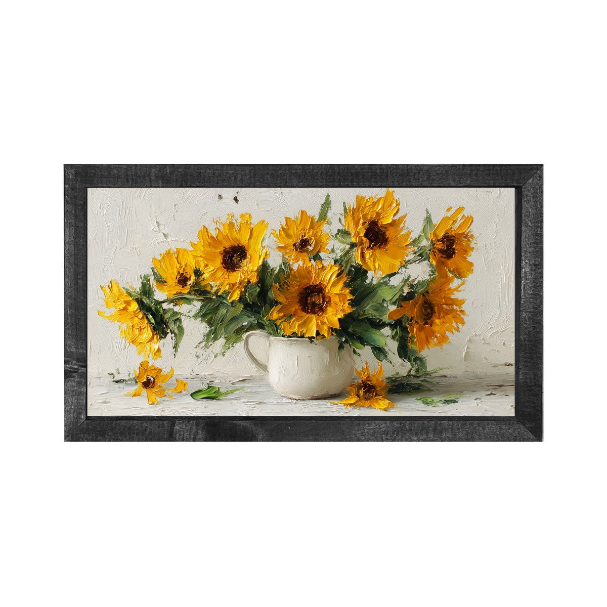 Floral Still Life - Sunflowers Overflowing - Horizontal Frame