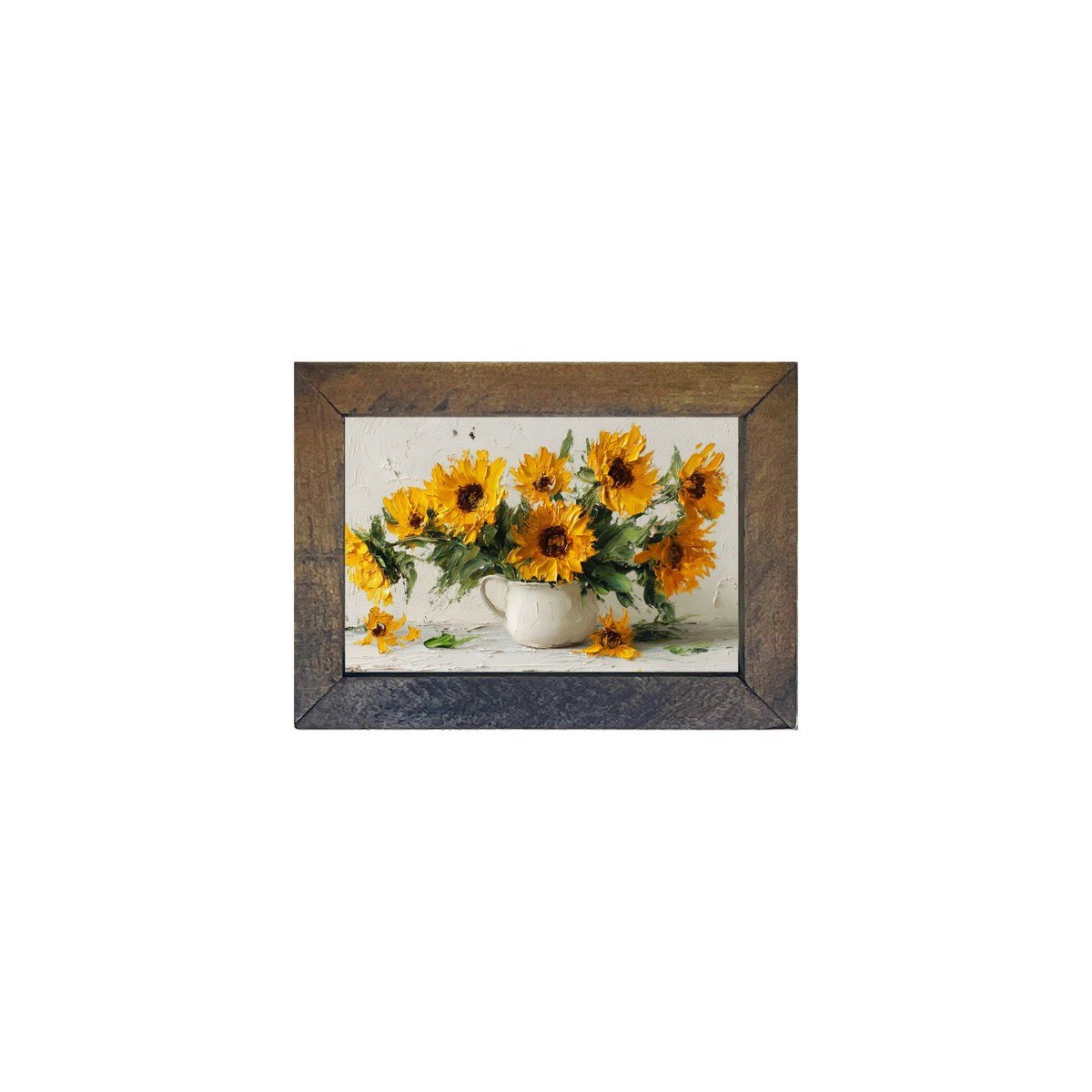 Floral Still Life - Sunflowers Overflowing - Horizontal Frame