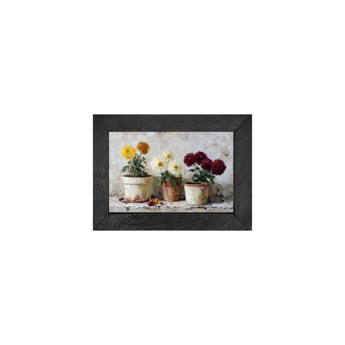 Floral Still Life - Fall Mums - Horizontal Frame
