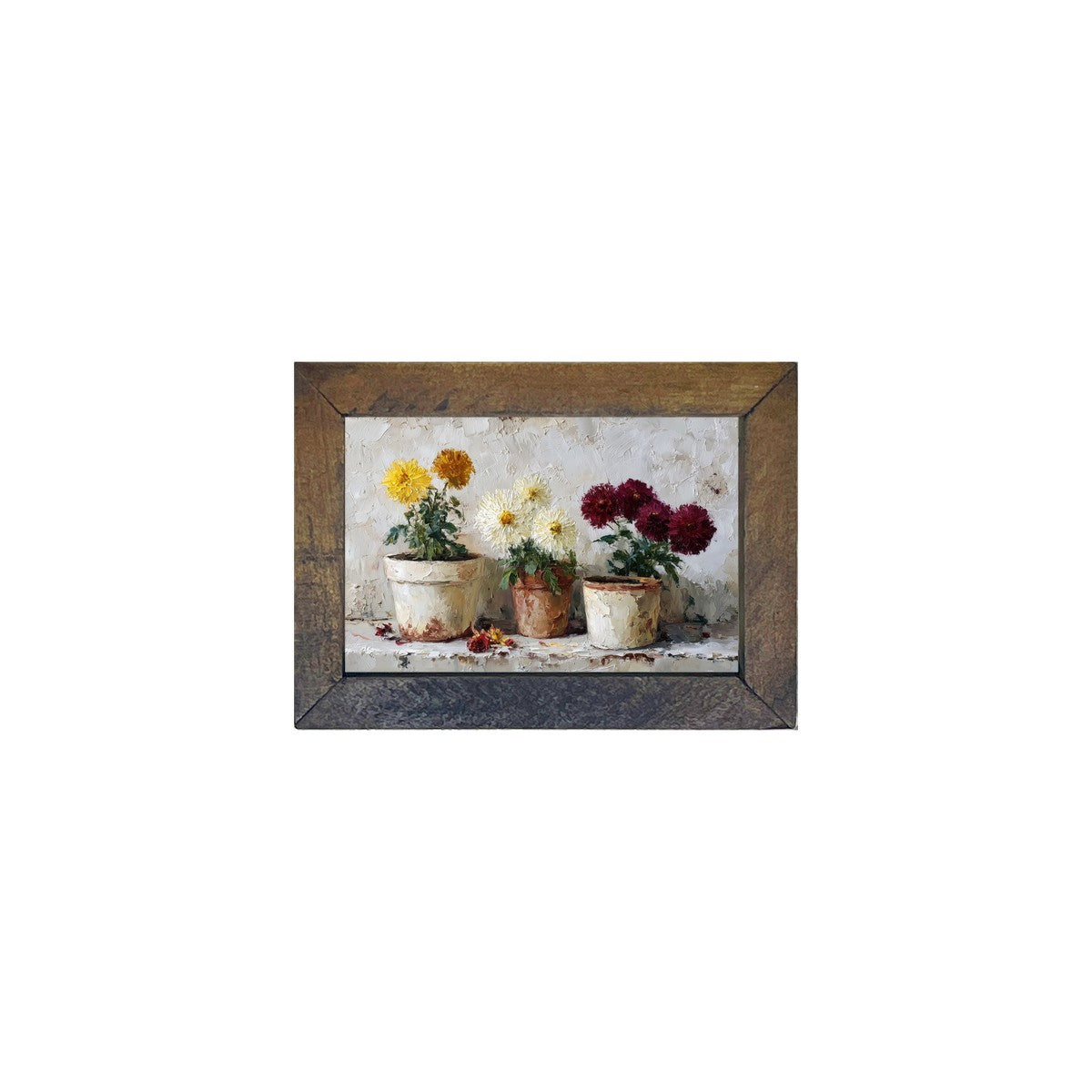 Floral Still Life - Fall Mums - Horizontal Frame