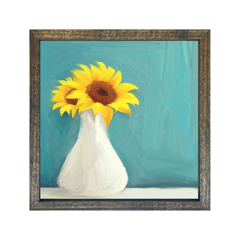 Sunflowers in white vase