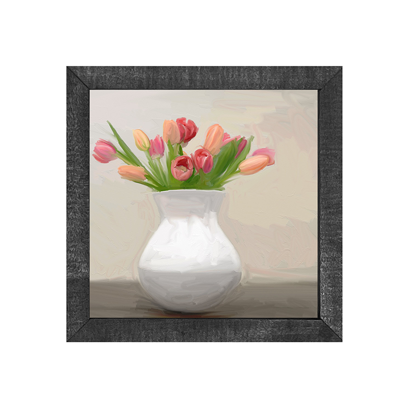 Tulips in white vase
