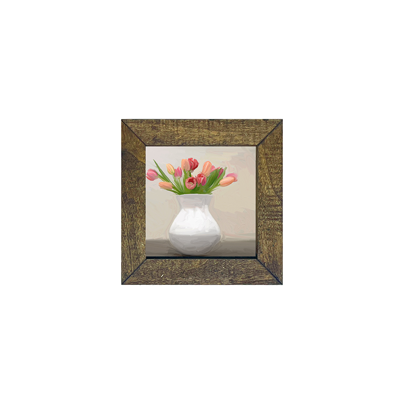 Tulips in white vase
