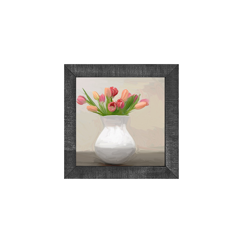 Tulips in white vase
