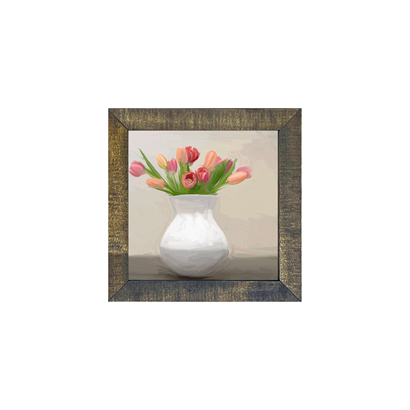 Tulips in white vase