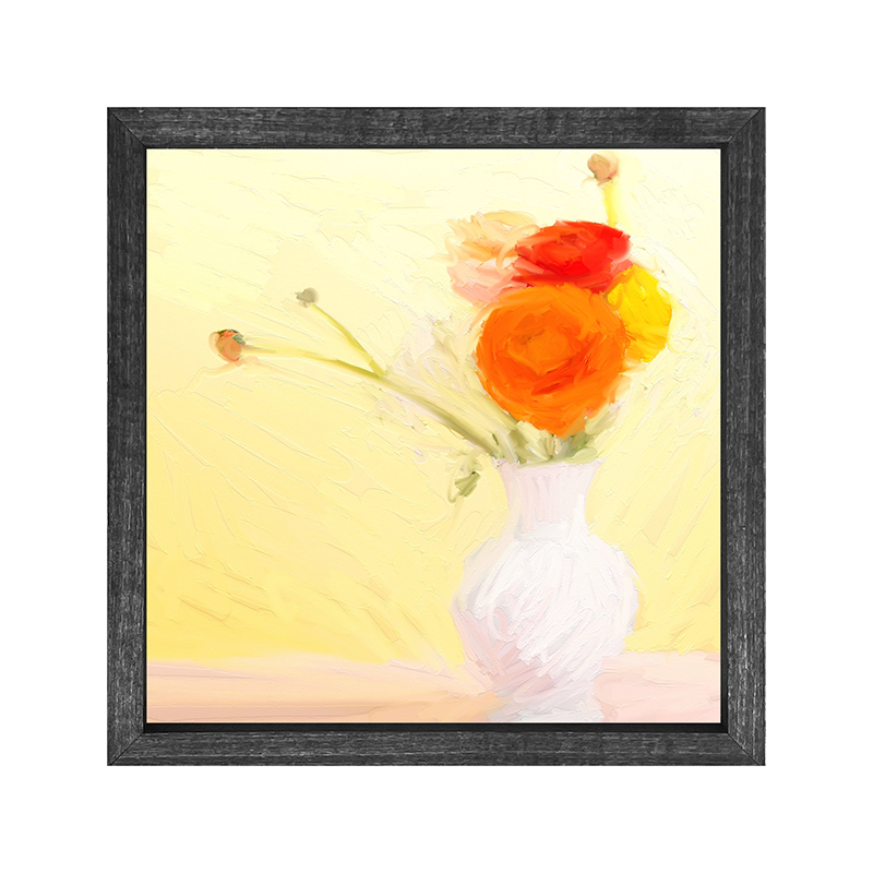 Ranunculus in white vase