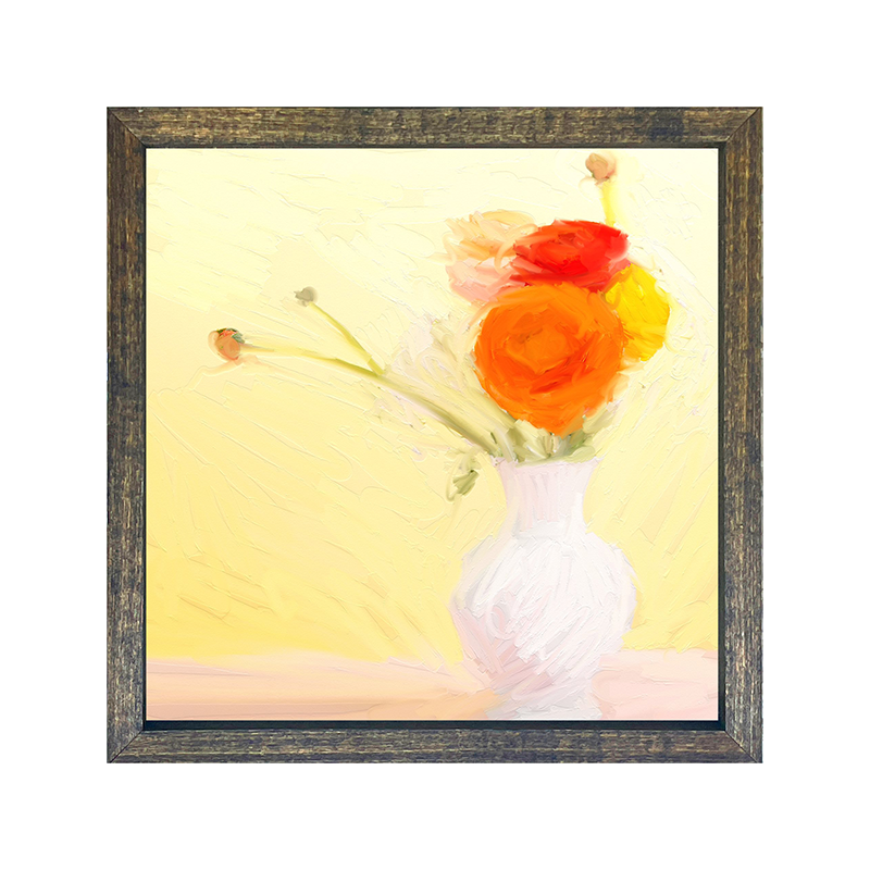 Ranunculus in white vase