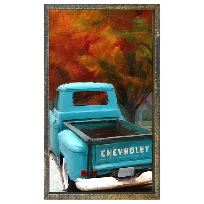 Autumn Blue Truck