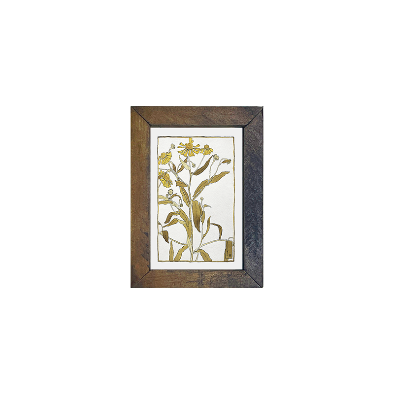 Watercolor yellow flowers
