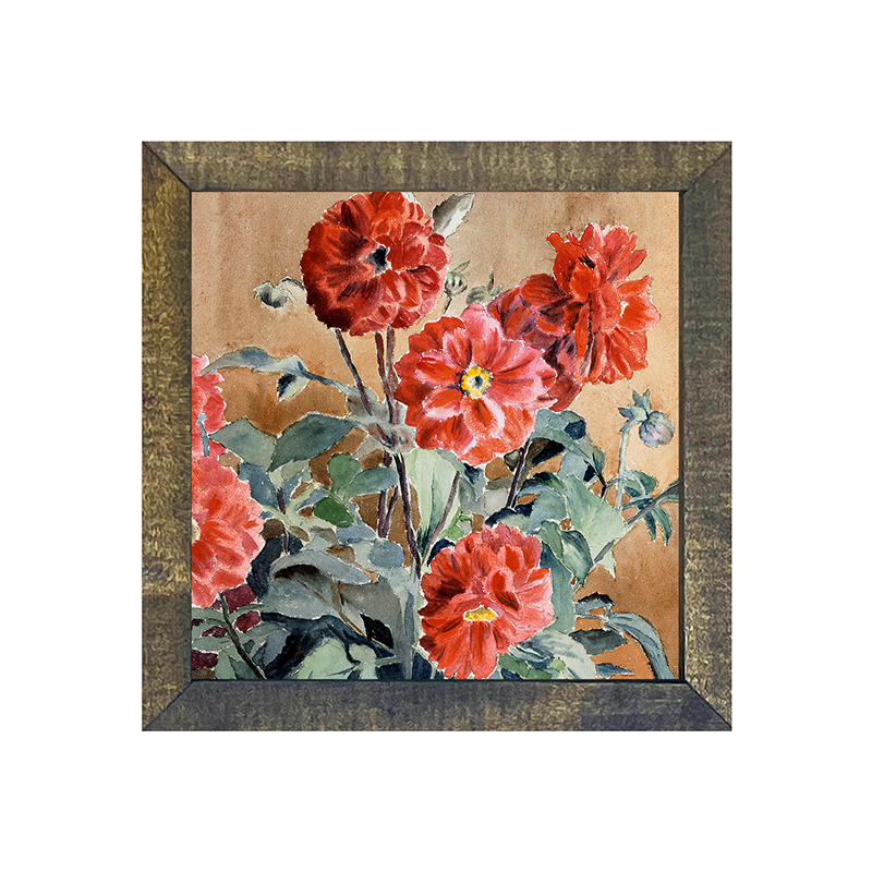 Watercolor-Zinnias
