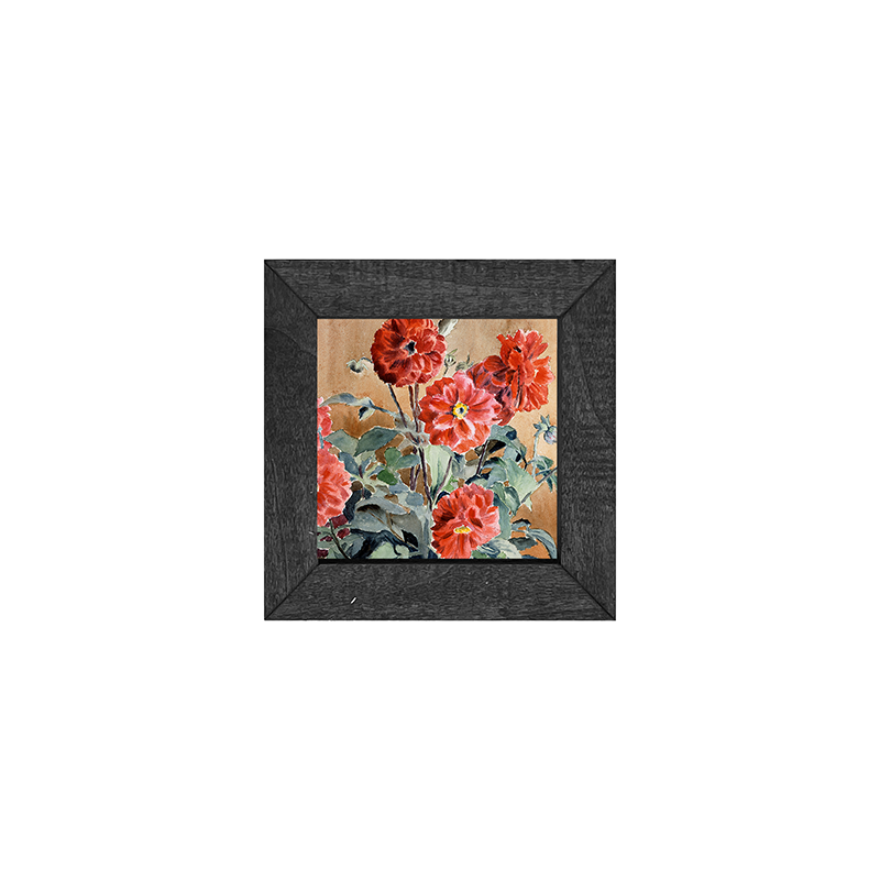 Watercolor-Zinnias